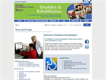 Tablet Screenshot of disabilityandrehabilitation.org